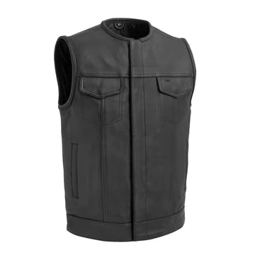 High Side Mens Leather Vest – Blood Eagle Speed Shop