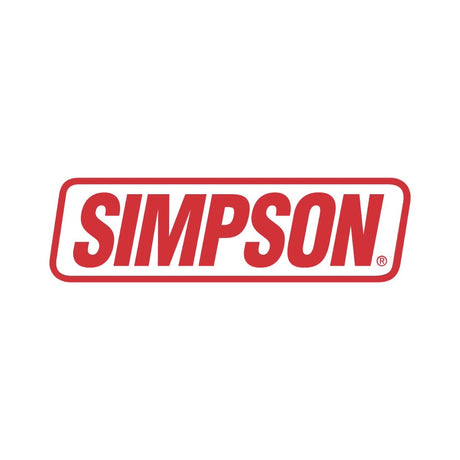 Simpson Mototrycle Helmets Red on white logo