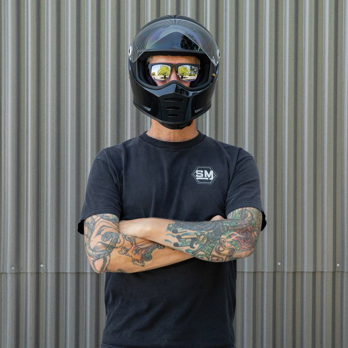 Lane Splitter Helmet - Gloss Black - Blood Eagle Speed Shop