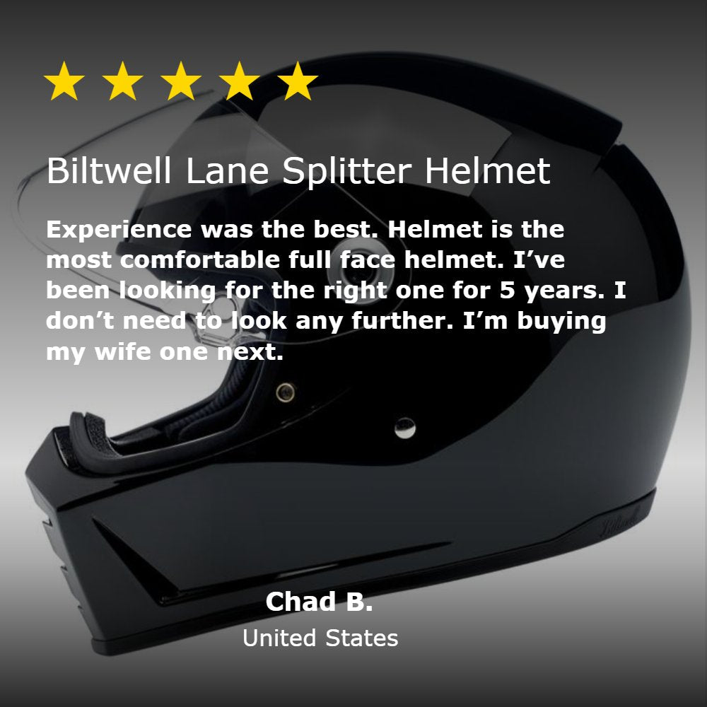 Lane Splitter Helmet - Gloss Black - Blood Eagle Speed Shop