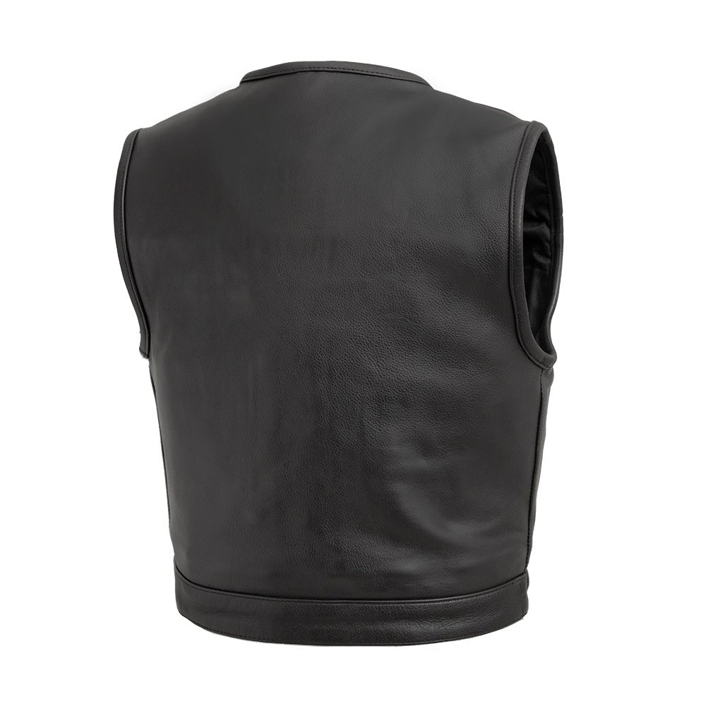 Lowside Men's Motorcycle Leather Vest - Blood Eagle Speed Shop