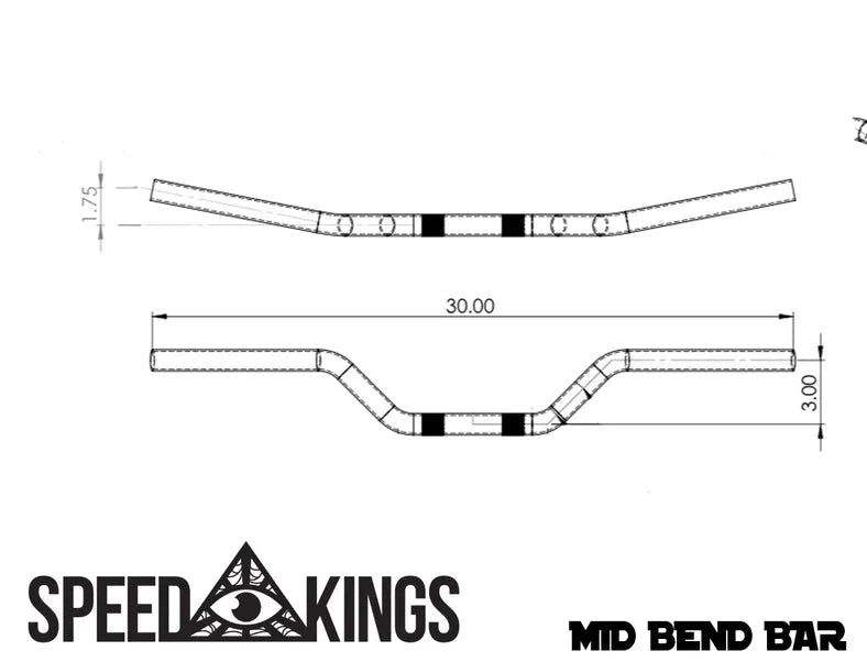 Speed-Kings Mid Bend Bar - Blood Eagle Speed Shop