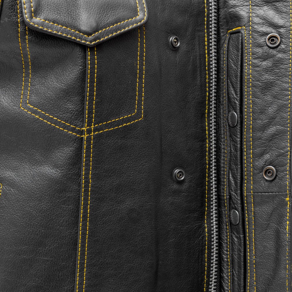 The Cut Men's Motorcycle Leather Vest, Multiple Color