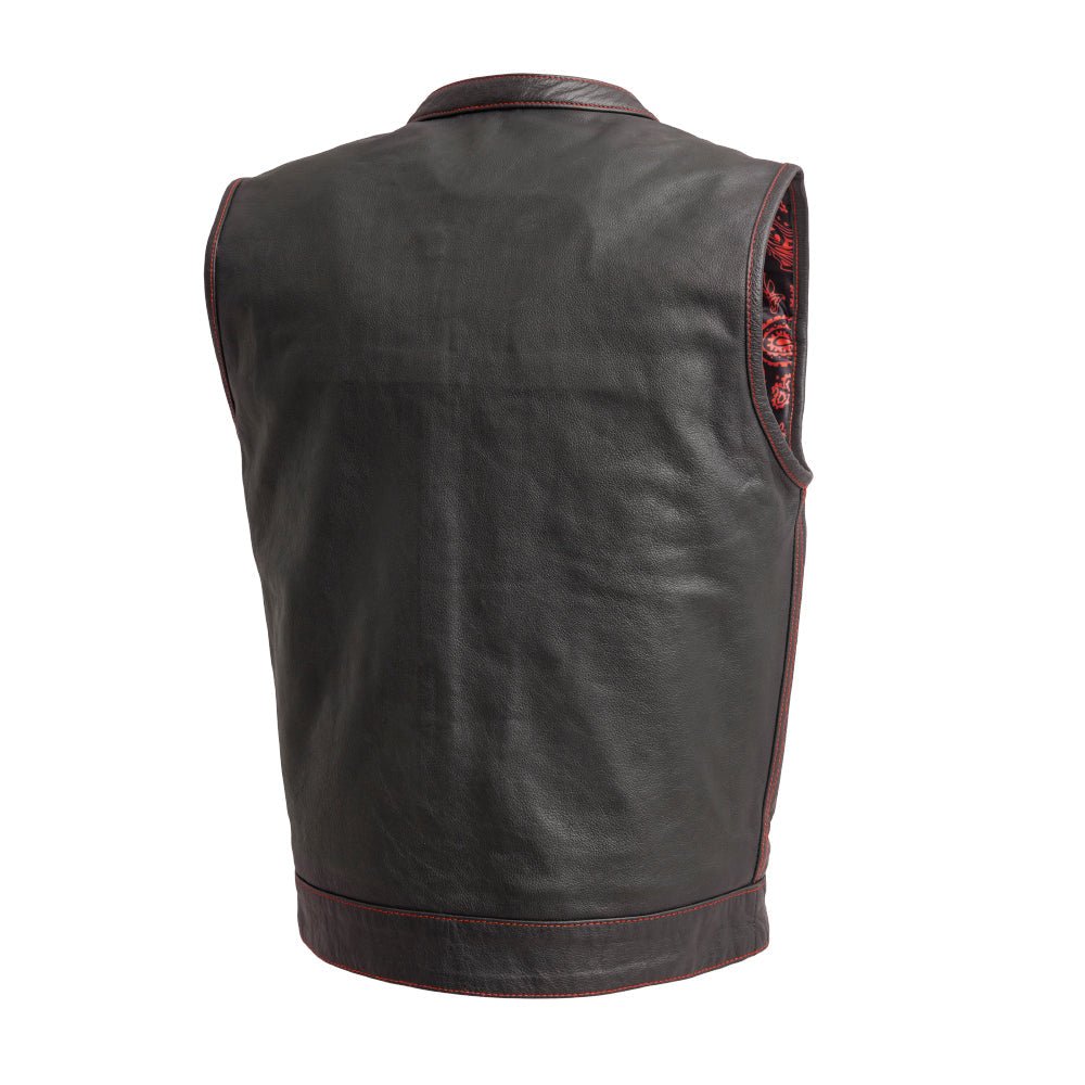 The Cut Men's Motorcycle Leather Vest, Multiple Color Options - Blood Eagle Speed Shop