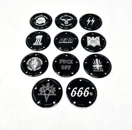 Black Twin Cam 5 Hole Ignition Covers - Blood Eagle Speed Shop
