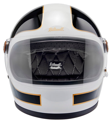Gringo S ECE R22.06 Helmet - Gloss White / Gloss Black Tracker - Blood Eagle Speed Shop
