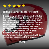 Lane Splitter Helmet - Gloss Blood Red - Blood Eagle Speed Shop