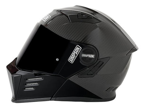 Simpson Motorcycle Mod Helmet - Carbon Fiber - Blood Eagle Speed Shop