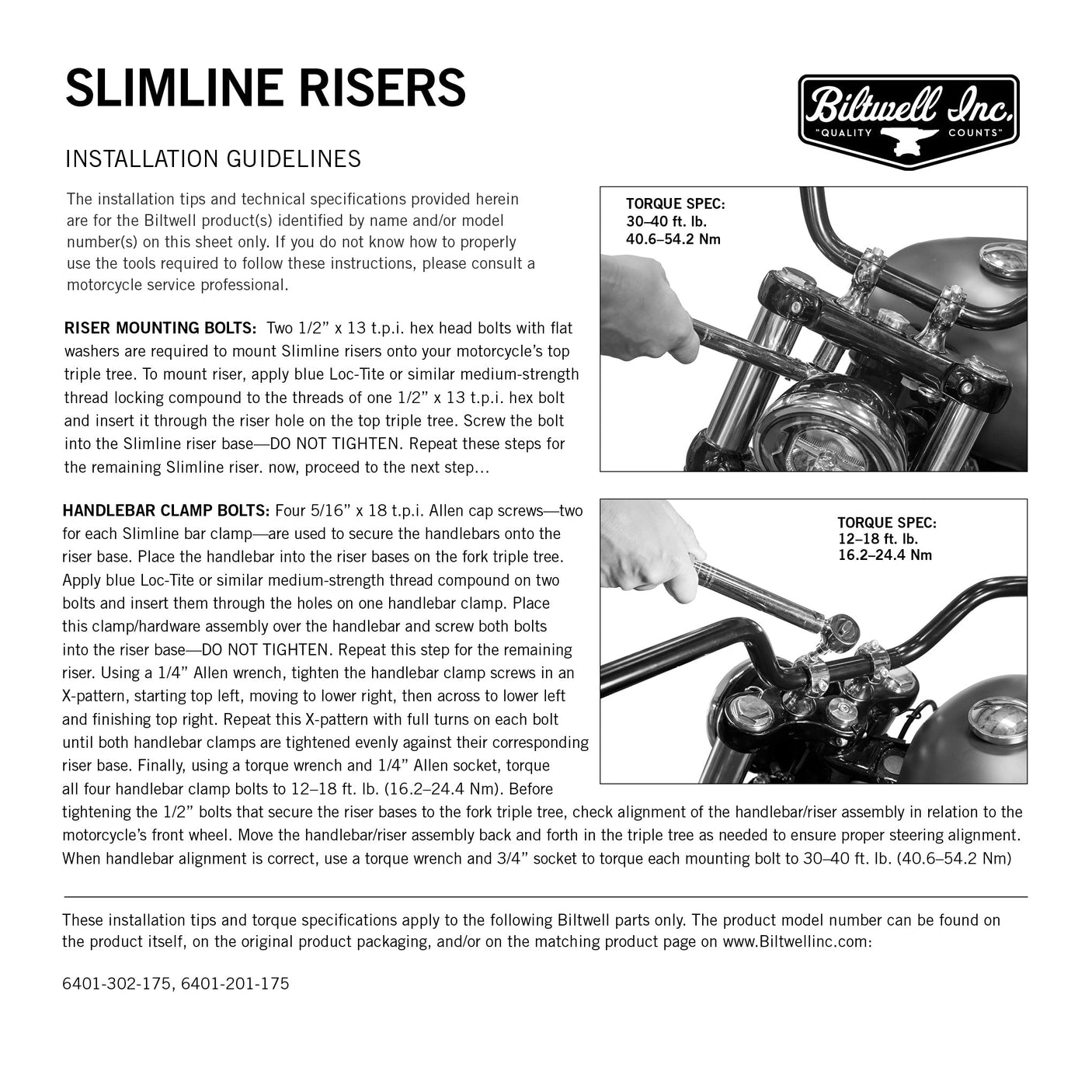 Slimline Risers 1" - Black - Blood Eagle Speed Shop