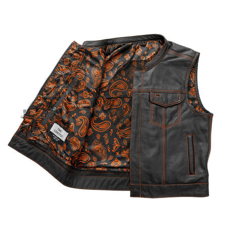 The Club Cut Men's Motorcycle Leather Vest, Multiple Color Options - Blood Eagle Speed Shop